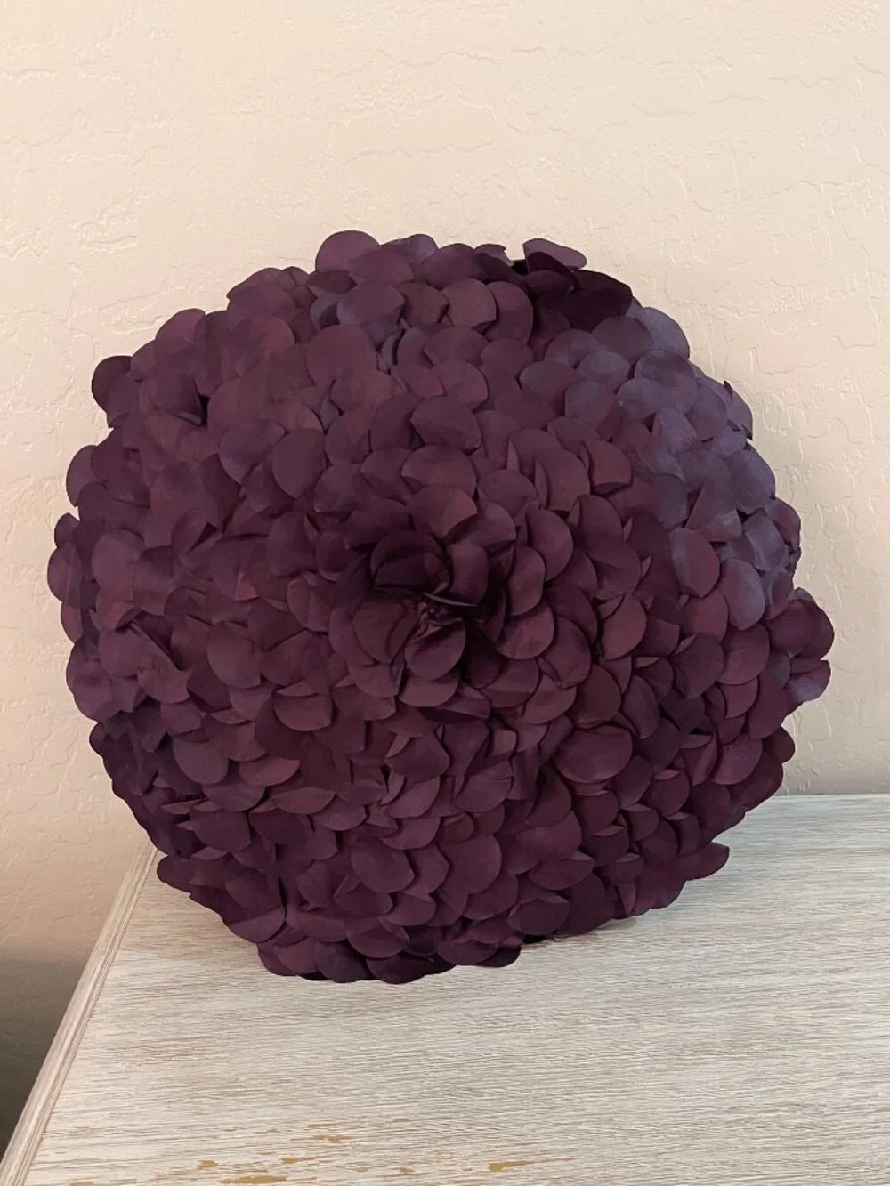 Round Petal Pillow Flower Purple 3D